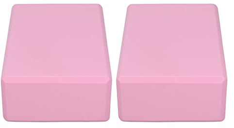 Yoga Block Set, Foam Material Non-Slip Design Non-Slip Design for Pilates Meditation Exercise 2 Pack Pink Yoga Blocks for Fitness and Home Practice