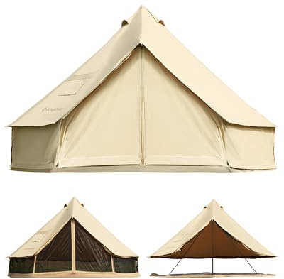 KingCamp KHAN 5M Luxury Bell Tent with Spacious Living Area for 6-10 People
