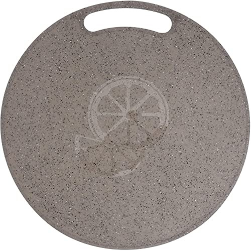 Iunipusy Rund Schneiden Brett mit Griffen, Langlebiges Kunststoff Küchenschneidbrett, Anti-Rutsch Design für Obst, Gemüse und Backen, 31 cm Durchmesser