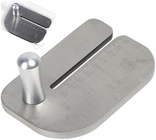 Luxylei Placa De Ayuda para Perforar Costuras De Cuero, Placa De Extracción De Ayuda para Perforar Costuras De Cuero De Acero Inoxidable, Cincel para Cordones O Ayuda De Hierro para Pinchar