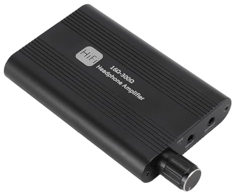Amplificateur de Casque Portable, Commutateur de Gain à Deux étages, Ampli pour écouteurs HiFi 3,5 Mm, compatibilité 16-300 Ohm, Amplificateur Audio Rechargeable pour MP3, MP4