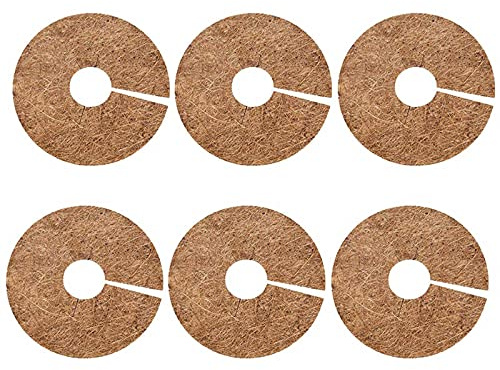 QUINTRA Flower Pots Weed Plant Disc, Natural Planter Cover, Tree Protection, Coconut Fibre Mats, Patio, Lawn and Garden (C, One Size)