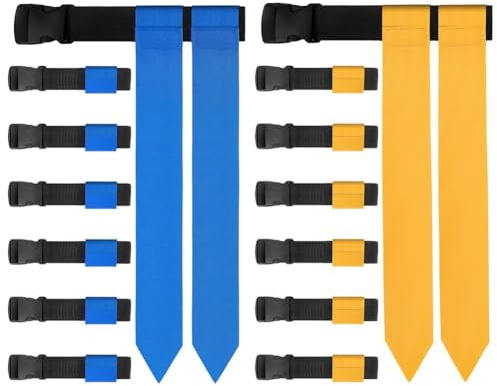 Grendly Flag Football Gürtel Set 14 Spieler Verstellbares Flag Football Set Kit für Sporttraining Wettkampf