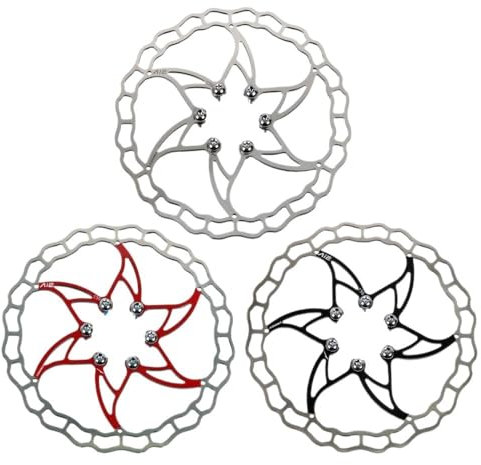Bremsscheiben Fahrrad Bremsscheibe Rotor Ultraleicht Nur 64g MTB Fahrrad Edelstahl 140mm 160mm 180mm 203mm Mit 6 Schrauben Schwarz Rot 1PC Fahrrad Bremsscheibe(Sliver 160mm)