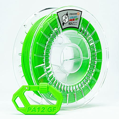 PRINCORE NYLON PA12 GF Filament, Glasfaser 3D-Druck-Filament, 1,75mm industriell (Neongrün), 300g