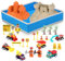 NK Set Arena Mágica para Niños 2 3 4 5 6 años - Juego de Construcción Infantil con 1.36kg de Arena Kinética de 2 colores y Arenero de 40x40cm, Juguete Regalo Original Navidad Cumpleaños (48 piezas)