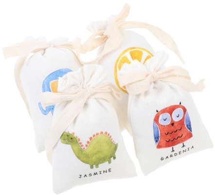 QUMIIRITY 4piezas Bolsitas Perfumadas Aroma Bolsa Estampada para Armario y Coche Bolsa De Lavanda