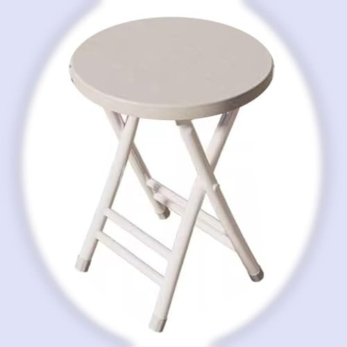 Tragbarer Faltbarer Hocker, 45,7 cm, Frühstücks-Barhocker, klappbarer Esszimmerhocker, einfach zusammenklappbar und Aufbewahrungshocker für Küche, Garten, Camping, 137 kg Kapazität, Holz