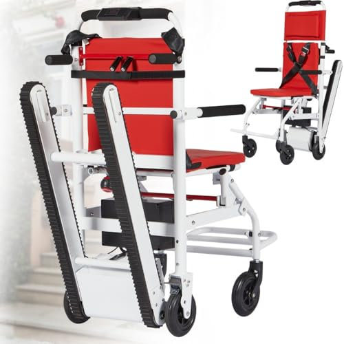 Elektrischer Treppenlift Stuhl,Electric Stair Climber Aus Aluminiumlegierung,Zusammenklappbarer Treppensteiger,Treppenlifte Patienten-Transporthilfe,Geeignet Für Ältere Menschen A