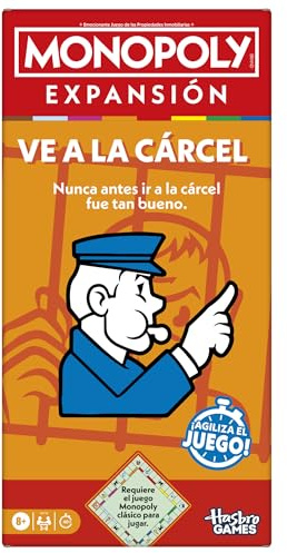 Monopoly Erweiterung Gehen Sie ins Gefängnis (erfordert das klassische Monopoly Spiel zum Spielen) – spanische Version