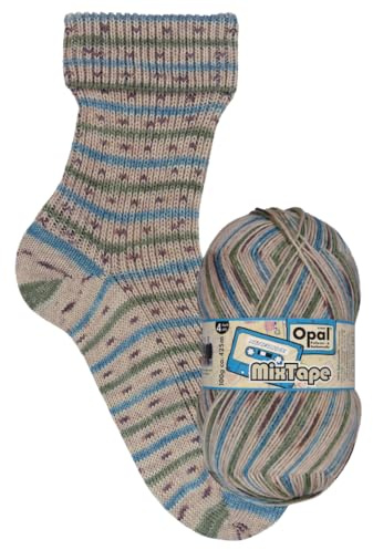Opal MixTape Strickwolle 4-fach, 75% Schurwolle Superwash, 25% Polyamid, 100g/425m, Maschinenwaschbar (11496 Lieblingsmelodien)