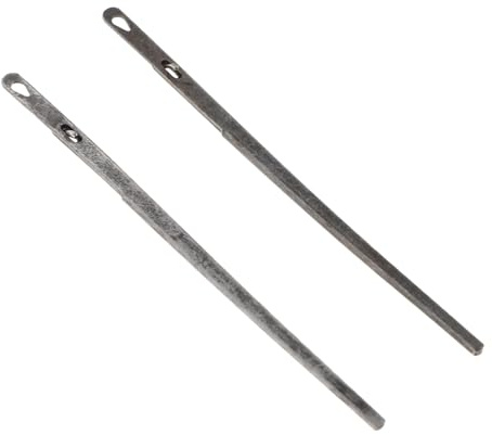 jojofuny 2piezas Agujas De Coser Cuero Acero Doble Con Doble Ojo Para Cosido Manipulación Cordones y Reparación Artesanal Para Trabajos De Cuero Cuerdas