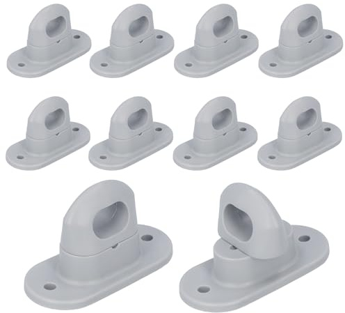 10x Drehverschluss Kunststoff grau für Ovalösen 42x22mm Anhänger Plane Ovalöse