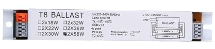 reattore elettronico Lampada domestica Alimentatore elettronico 2x18/30/58W T8 Alimentatore fluorescente lineare for lampada, lampada fluorescente durevole(58W)