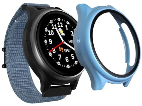 ANIO Protector Case 2.0 für Anio 6 Kinderuhr, Schutzhülle, Blau | Displayschutz vor Kratzern, Stößen & Beschädigungen, Cover zur Kinderleichten Montage, Volle Touchscreen-Funktionalität