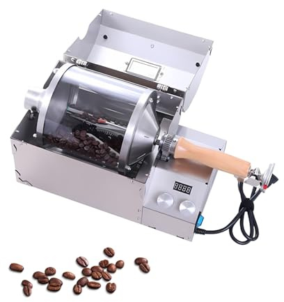 Tostatrice Chicchi Di Caffè 100–400g per Uso Domestico, Tostacaffè Elettrico Automatico Con Tamburo Rotante E Alta Temperatura per Tostatura Fai Da Te
