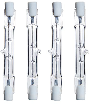 Monetais 4 pz R7S Lampadine Doppio Attacco J78 Lampadine A Risparmio Energetico Alogena Al Tungsteno Lineare Proiettore Alogeno 78mm Lunghezza, 2250 Lumen