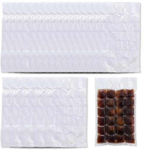 YUNTRUN 30 Pcs Ice Cube Bags, 720 Self-Sealing Ice Bags for Ice Cubes for Freezer for Drinks Cocktail Whiskey