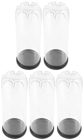 Gadpiparty Tennisball Sammler PVC Behälter mit Schwarzem Deckel Durchsichtiger Ballbehälter für Kleine Bälle Wiederverwendbarer Tennishalter für Sportartikel in 5 Stück Pack