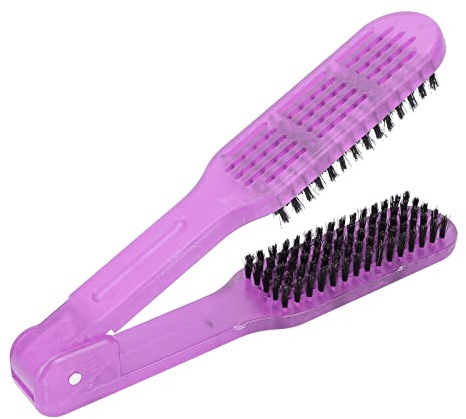 Stylebest Dubbelsidig Borsthårborste Antistatisk Splinthårborste för Frizzfritt Hår, Högtemperaturbeständig, 1 st. (Purpur)