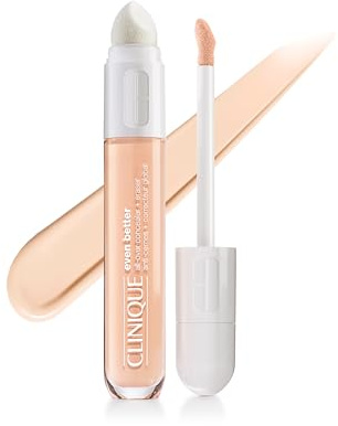 Clinique Even Better All-Over Full Coverage Concealer + Eraser Makeup For Dark Undereye Circles | With Hyaluronic Acid + Caffeine | Hydrating, Brightening + Depuffing, Breeze, 0.2 Fl Oz