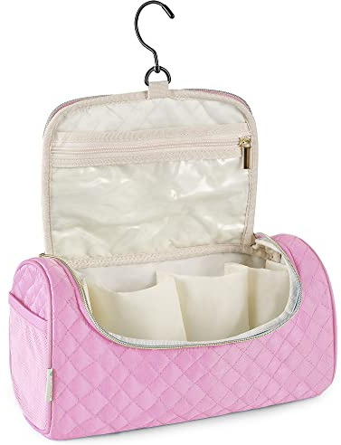 BAGMIND Reiseetui kompatibel mit Dyson Airwrap Complete Styler und Aufsätzen, tragbarer Reise-Organizer mit versteckbarem Haken zum Aufhängen für Airwrap Dupes, Lockenwickler und Zubehör, Pink, Reisen
