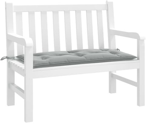 LAPOOH Gartenbank-Auflage Melange Hellgrau 100x50x7 cm Stoff, Terrassenmöbel, Wetterfeste Bank, Outdoor Bank, Parkbank, Garten Banken, Deko Bank, Gartenmöbel - 4002531