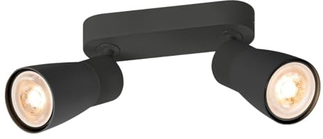 SLV PURI 2.0 Dome, Wand- und Deckenaufbauleuchte, long, 2 x max. 6 W GU10, schwarz