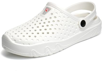 JOMIX Zoccoli Donna Estive Ciabatte Uomo Mare Pantofole Gomma Eva da Spiaggia Casa Piscina WEG250143-0 Bianco 38/39