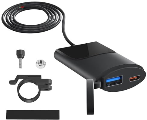 Motorcykel telefonladdare, motorcykel telefonladdare, USB PD adapter vattentät motorcykelladdare, ultra rawrow adapter dubbel laddningsport för utomhus