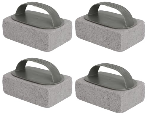 GTNCE Grill Cleaning Brick Block 4PCS, Pumice Stone for Cleaning with Handle, Reusable Griddle Cleaning Block, BBQ Grill Cleaner for Flat Top Griddle, Oven, Sink, Pool, Bathtub & Kitchen