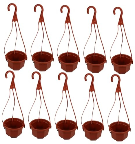 TOYANDONA 10ensembles Pot De Fleurs Suspendu Plastique pour Chlorophytum avec Crochet De Suspension Jardinière De Jardin Et Contenant pour Plantes
