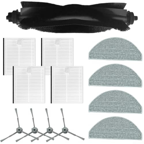 CashMuch Filter Mop Cloth Main Side Brush Kit for Hoover HG4 Hydro Pro and Hydro Vacuum, Nylon Plastic Microfiber Replacement Parts Set