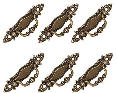 6 Un. TIRADOR Asa bronce envejecido Cajón Mueble clásico 120x41MM