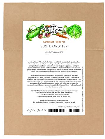 Carote colorate - set di semi con 4 varietà di carote antiche speciali