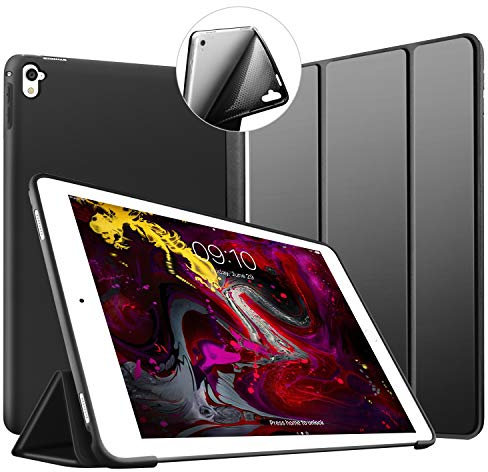 VAGHVEO Custodia per iPad PRO 9.7 2016 Smart Case Sottile e Leggera Cover Morbido Soffice TPU Flessibile per Apple iPad 9,7 PRO Modelli A1673/A1674/A1675, Auto Sveglia/Sonno, Nero
