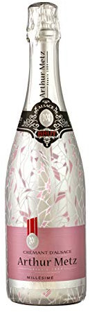 Arthur Metz - Cremant d'Alsace Rosé Brut, Pinot Noir, Méthode Traditionnelle (1 x 0.75 l)