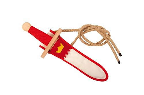V A H - Dolch-, BZW. Schwert-Set Landsknecht aus Holz mit Scheide und Bindegürtel aus Jute [Geschichte spielend erleben | Made in Germany | echtes Handwerk]