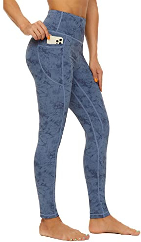 AMYTIS Sport Leggings Damen High Waist Yogahose mit Taschen Lang Sporthose Blickdicht Leggins Fitness Sportleggins