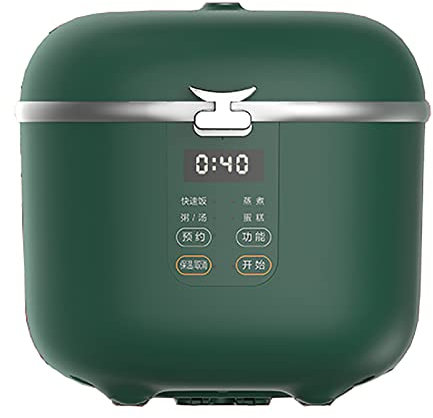Vecchio stile Fornello di riso e vapore 16L Mini Artigiano Artigiano Argento Juneng Bollitore di spessore Bollitore antiaderente for dormitorio familiare for 1~3 persone (Color : Green)