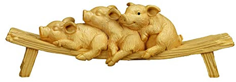 YQLKD Dekor Statuen Buchsbaum Schnitzen Heimtextilien Handwerk Tierschwein Autodekoration