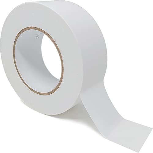Kraftig tejp | 48 mm bred x 50 m längd | industriell bandkvalitet - stark Gaffer-tejp inomhus- och utomhusbruk, tjock gaffatejp och tätningstejp (vit)