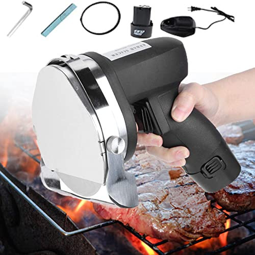 WZFANJIJ Professional Wireless Electric Shawarma Doner Kebab Knife, Electric Kebab Meat Slicer, 80w Electric Knife for Cutting Turkish Kebab Lamb Turkey,B-cordless