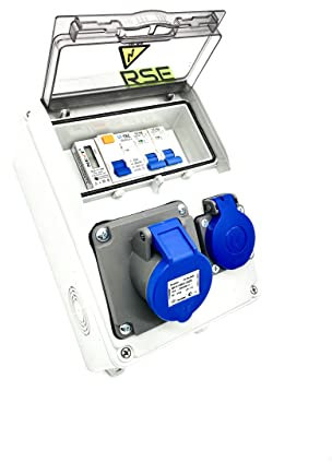 DISTRIBUTEUR DE CAMPING WANDVERTAILER COMPLETT FILMS CEE 16A 230V AVEC CAMPING IP65, 3. 1 x 230V + 1 x Camping + LS+FI+compteur