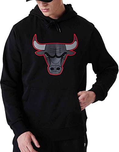 New Era - NBA Chicago Bulls Outline Logo Hoodie Farbe Schwarz, Größe L
