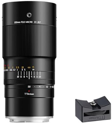 TTartisan 100mm F/2.8 2X Ultra Macro Tilt-Shift Obiettivo, Compatibile con Fotocamere Mirrorless Full-Frame Canon RF-Mount EOS-R RP R5 R6 R6II