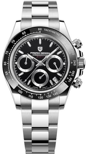 Pagani Design Orologio da uomo Zaffiro Sport Orologio al Quarzo Orologio da uomo in acciaio inossidabile Orologio impermeabile VK63 Movimento Moda Cronografo