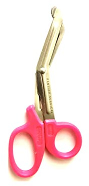 Panther Surgical Lister - Tijeras de vendaje de 5.5 pulgadas con mango de plástico para enfermería, trauma, primeros auxilios, tijeras de vendaje (rosa)