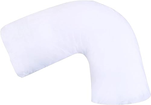 DMI Body Pillow, Side Sleeper Pillow and Pregnancy Pillow with Contoured Support to Eliminate Neck, Back, Hip, Joint Pain and Sciatica Relief with Removable Washable Cover, Firm, U Shape Neck Pillow