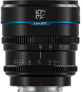 SIRUI Night Walker 35mm S35 Manual Focus Cine Lens, T1.2 Large Aperture Lens for X Mount Cameras, X-H2/H2S, XT-4, XT-3,X-S10, X-S20 (MS35X-B, Black)